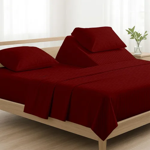 Miniatura 13 de NON Sticky cotton Juego de sábanas de 4 piezas para cama ajustable con números de sueño, 100% algodón egipcio, cabezal flexible de 34 pulgadas, se