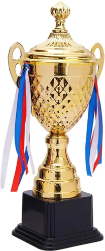Miniatura 5 de Juvale Gold Trophy Cup - Premio del trofeo de torneo y campeonato - Premios versátiles para fútbol, baloncesto y golf - Recompensas para adultos