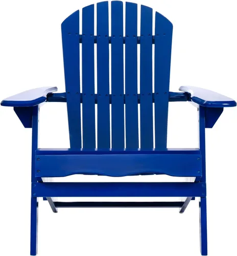 Miniatura 3 de Folding Adirondack Chairs, Solid Wood Outdoor Patio Chairs with All-Weather Construction for Yard, Garden, Backyard, Deck & Fire Pit,Blue
