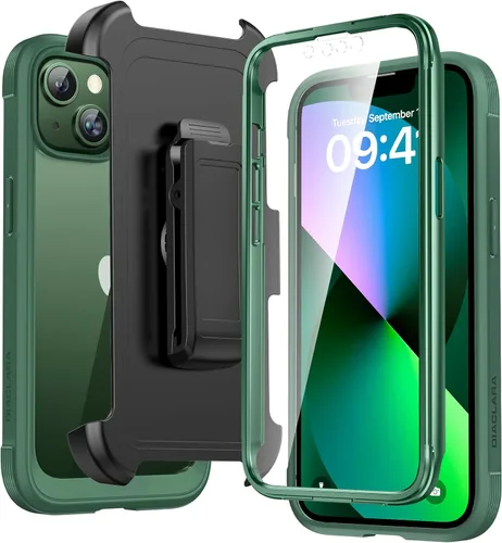 Miniatura 148 de Diaclara - Funda compatible con iPhone 11, carcasa resistente de cuerpo completo con protector de pantalla integrado sensible al tacto y Transparente