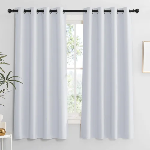 Miniatura 78 de RYB HOME Cortinas opacas de cocina de 36 pulgadas de largo, tratamiento de privacidad para ventanas pequeñas, aislamiento térmico, telón de fondo