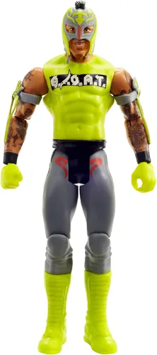 WWE MATTEL Rey Mysterio Figura de acción Serie 124 Figura de acción Posable 6 pulgadas Coleccionable para edades de 6 años en adelante