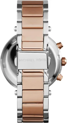 Miniatura 3 de Michael Kors Parker MK6141 - Reloj de dos tonos para mujer Azul Patchwork Reloj de cuarzo cronógrafo