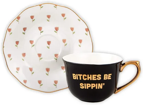Miniatura 3 de Best Mom Ever - Taza de té y platillo de porcelana de 5 onzas