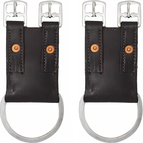 CHALLENGER Caballo Juego de 2 convertidores de doble hebilla de cuero marrón occidental inglés 403GC03BR