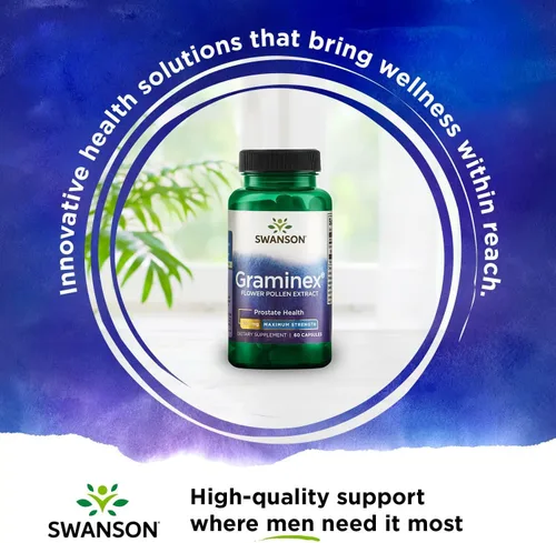 Miniatura 2 de Swanson Graminex Extracto de polen de flores, suplemento de salud masculina para apoyar la salud de próstata, riñón, vejiga y tracto urinario* - Sin