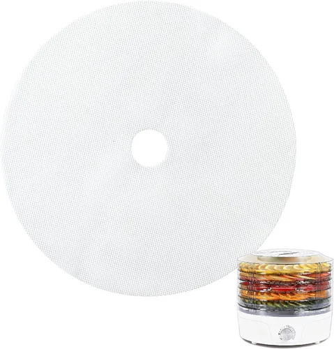 Paquete de 8 hojas deshidratadoras de silicona, bandejas deshidratadoras redondas de 13 pulgadas para deshidratar carne, frutas, verduras, flores y