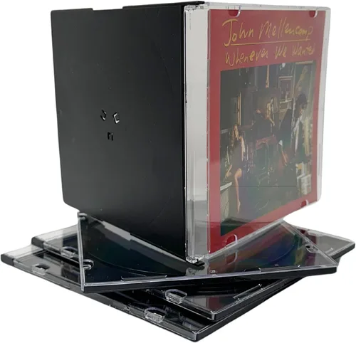 Miniatura 6 de mediaxpo Estuches negros delgados de alta calidad, protege y exhibe tus CDs, funda delgada para CD para almacenamiento que ahorra espacio