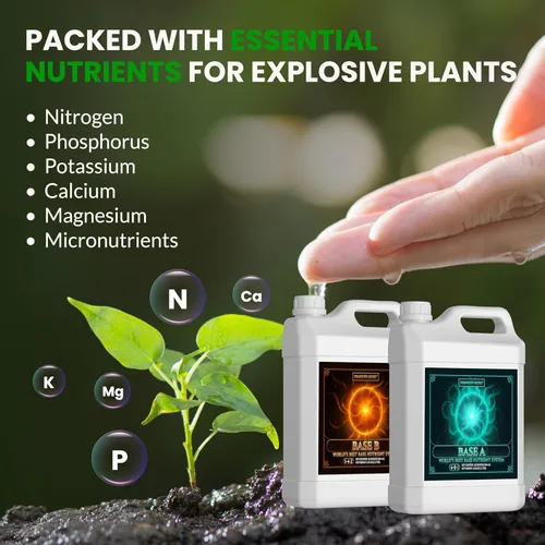 Miniatura 3 de El mejor sistema base de nutrientes, paquete base secreto Humboldts a y b, fertilizante/nutriente liquido para cultivos de flores y etapas