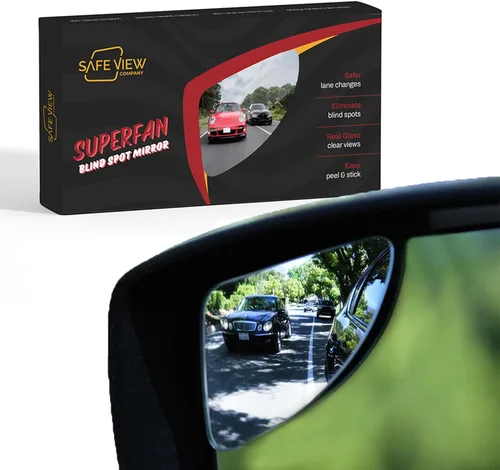 Miniatura 8 de Safe View Company - Espejos de punto ciego para automóviles, cambia de carril con confianza, hechos de vidrio convexo real, de larga duración, fácil