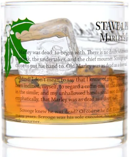 Miniatura 2 de Well Told Classic Literature Rocks Glass – A Christmas Carol por Charles Dickens – Vaso de whisky a la antigua moda para los amantes de los libros
