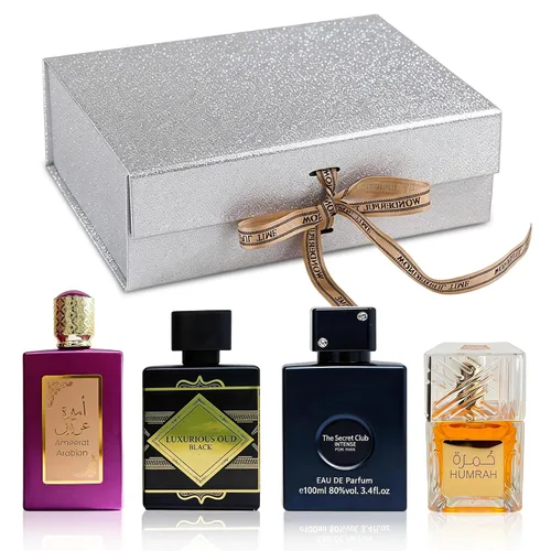Miniatura 23 de A CENTER Set de regalo de colonia para hombre, 4 x 3.4 onzas líquidas, perfume de lujo con caja de presentación premium, regalo perfecto para el día