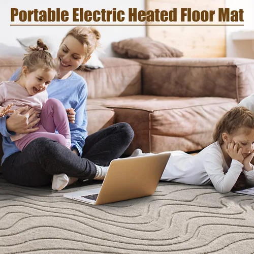 Miniatura 2 de Electric Heated Area Rug, Heated Floor Mat with 60 Levels Adjustable Thermostat, 12 Hour Timing Bedroom Heated Floor Pad, for Living Room
