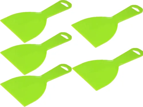 5 espátulas de masilla flexibles de plástico de 4 pulgadas, espátulas desechables de plástico flexible para spackling, cinta de yeso para pintura de