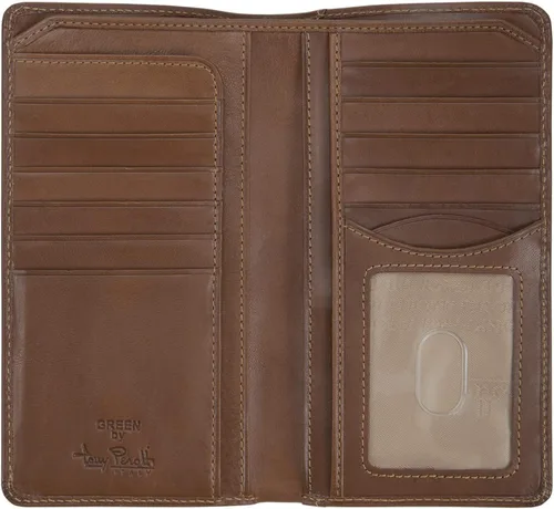 Miniatura 2 de Tony Perotti Mens Long Bifold Checkbook Cover Wallet Multi Card Pocket Holder Italian Leather