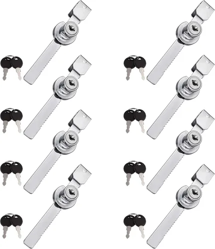 Miniatura 9 de Paquete de 12 candados para puerta corrediza de cristal con 24 llaves (con llave similar)
