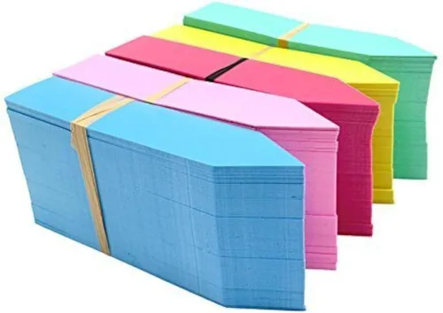 KINGLAKE 500 unidades de 5 colores 0.8 x 3.9 in plástico impermeable etiquetas de plantas de jardín vivero jardín etiquetas marcadores de plantas