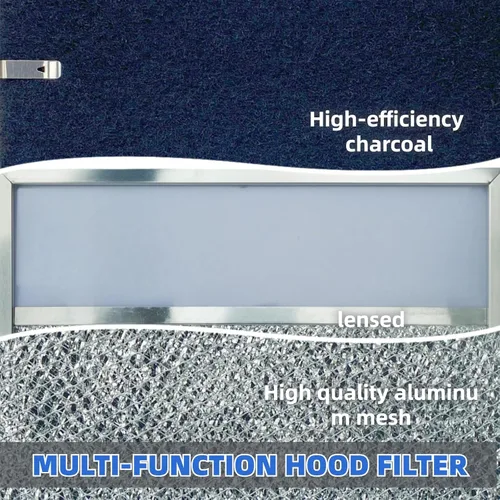 Miniatura 4 de BP57 - Filtro de ventilación para campana de estufa con lente de luz, filtro de grasa de escape de cocina, filtro de aire de grasa de 11 3/8