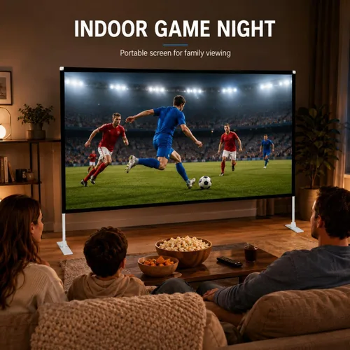 Miniatura 2 de Soporte de pantalla de proyector portátil al aire libre: pantalla de proyección de película 80 pulgadas 4K HD16: 9 Pantalla exterior con bolsa