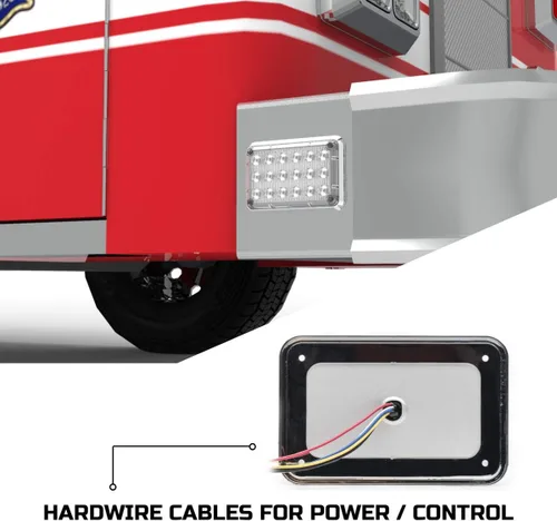 Miniatura 4 de Alpha-Z 6x4 Ambulancia LED Montaje en Superficie Luces estroboscópicas de emergencia y camión de bomberos Luz de advertencia ultra delgada