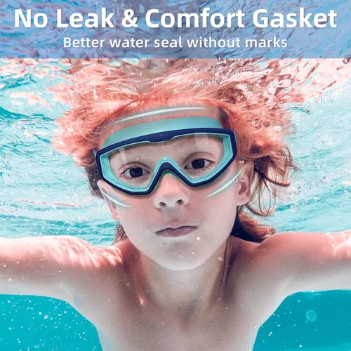Miniatura 6 de Freela Gafas de natación transparentes para niños de 3 a 15 años, antiniebla, sin fugas, para piscina, playa, natación