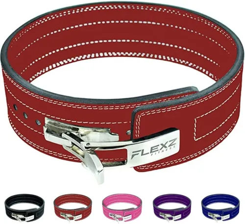Miniatura 6 de Flexz Fitness Lever Weight Lifting Belt Leather - 10MM 13MM Powerlifting Gym Belts for Men & Women - Lower Back Support for Weightlifting Deadlifts