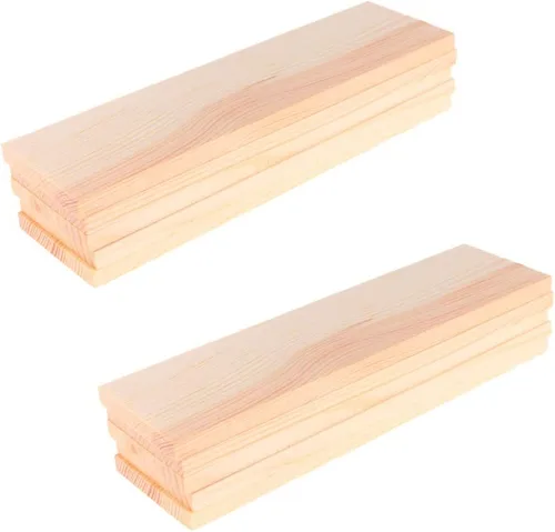 EXCEART Paquete de 10 tableros de madera de pino de 5.9 x 1.6 x 0.2 pulgadas, ligeros, rectangulares, accesorios de fondo para fotografía con patrón
