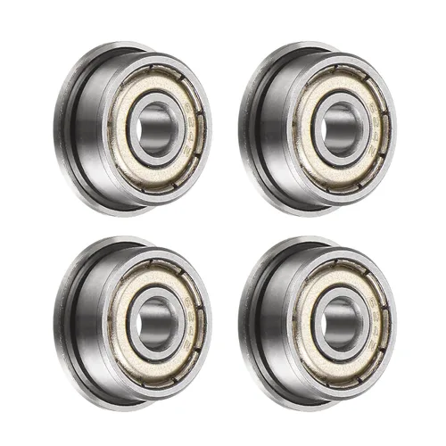 Miniatura 13 de uxcell Rodamiento de bolitas con bridas F683ZZ, 20pcs 0.118x0.276x0.118 in Acero cromado doble blindado ABEC1 cojinetes de brida
