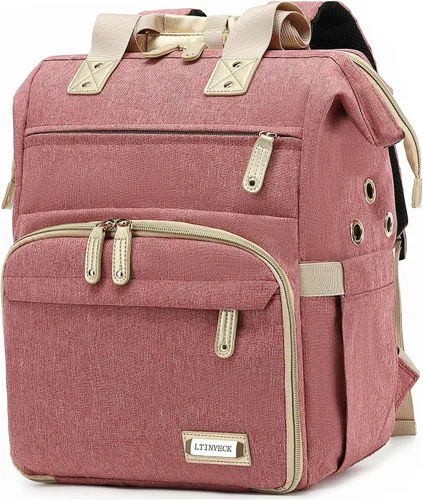 Mochila de Ganchillo, Mochila Bolsa de Tejer Organizador de Almacenamiento de Hilo Bolsa de Ganchillo de Viaje con Puerto de Carga USB, Bolsa Tote
