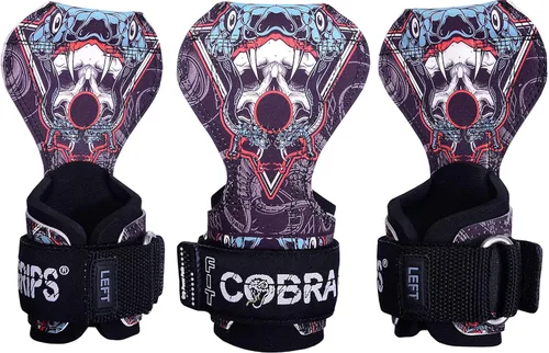 Miniatura 38 de Cobra Grips Weight Lifting Gloves with Adjustable Neoprene Padded Wrist Wraps - Heavy Duty Alternative to Power Lifting Hooks for Deadlifts