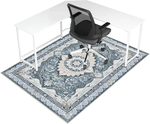 Miniatura 9 de Tapete para silla de oficina para suelo de madera dura y azulejos, 36 x 48 pulgadas, tapete resistente para silla de escritorio para suelos duros