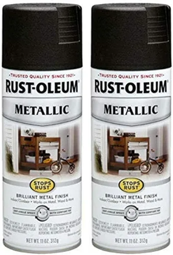 Miniatura 6 de Rust-Oleum 7274830 Pintura en aerosol metálica que detiene la oxidación, 11 oz, latón antiguo