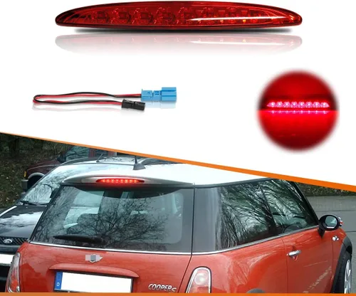 Miniatura 7 de ADIIL Lente transparente rojo brillante 8-LED 3rd freno stop luz trasera kit compatible con 2002 2003 2004 2005 2006 Mini Cooper OEM lámpara