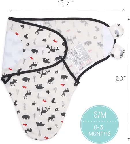 Miniatura 6 de The Peanutshell Juego de 3 mantas para bebé, saco de dormir para recién nacido, saco de dormir para recién nacidos, saco de pañales para recién