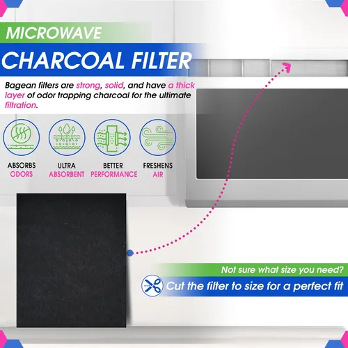 Miniatura 2 de Filtro de repuesto para microondas cortado a medida, filtro de carbón activado de 18 x 15 pulgadas para Samsung GE, LG, Frigidaire, Whirlpool y más