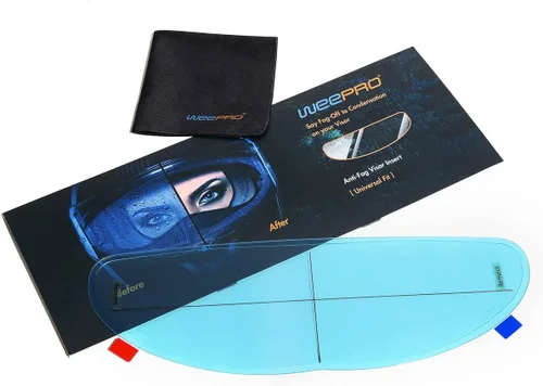 Visera de casco de motocicleta con película antivaho – Inserto antivaho para protector facial del casco, visera transparente resistente a la niebla