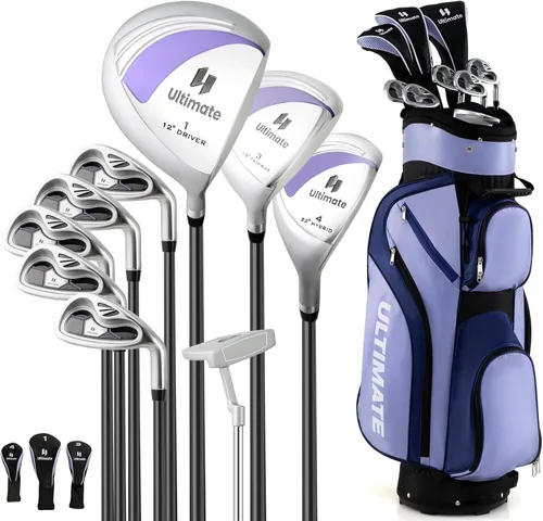 Miniatura 11 de Goplus Juego completo de palos de golf para mujer, 9 piezas de palos de golf con conductor #1, calle #3, híbrido #4, #6, #7, #8 y #9 y #P, putter