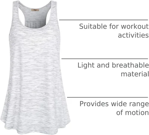 Miniatura 13 de Cestyle - Camiseta sin mangas para mujer, cuello redondo, corte holgado, para entrenamiento