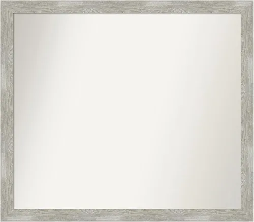 Miniatura 357 de Amanti Art Espejo de baño gris para sobre el fregadero, 31 x 48 pulgadas, espejo de tocador rectangular estrecho de color gris, marco de madera