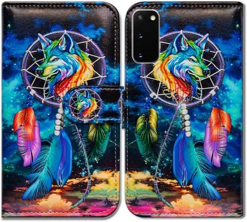 Miniatura 20 de Bcov Funda para Galaxy S20 5G, diseño de pájaro negro y verde con tapa para Samsung Galaxy S20 5G