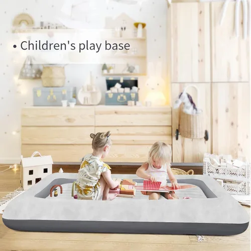 Miniatura 5 de Colchón de aire para niños: colchón de aire portátil rápido para niños, cama inflable portátil de viaje, superficie con felpa suave y cómoda, ideal