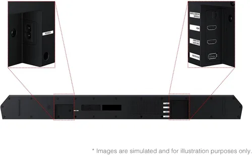 Miniatura 4 de Samsung Barra de sonido serie Q HW Q600F 3.1.2 canales Subwoofer (modelo 2025) SpaceFit Sound Pro, Q-Symphony, sonido adaptable