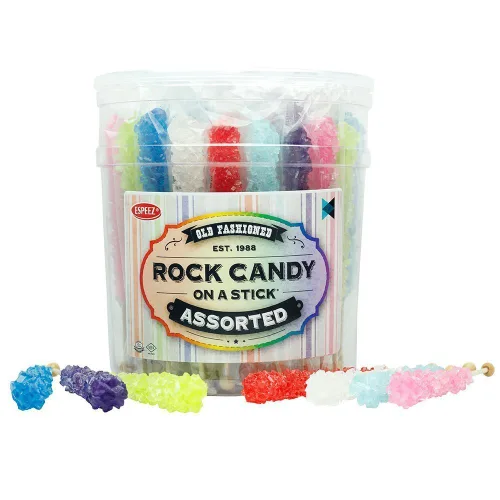 Miniatura 91 de Palitos de caramelo de roca extragrandes: 12 paletas de cereza rosa – envueltas individualmente – Palitos de caramelo de roca de cristal