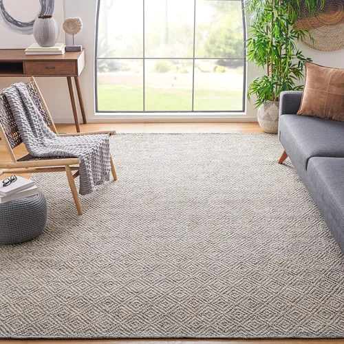 Miniatura 16 de SAFAVIEH Colección Natura - Alfombra decorativa de 2 x 3 pies, azul, lana hecha a mano, ideal para áreas de alto tráfico en entrada, sala de estar