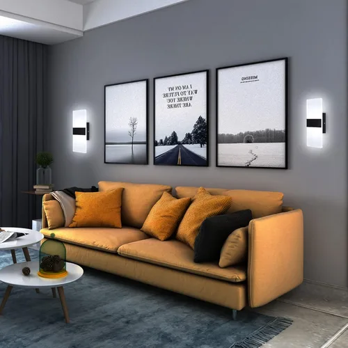 Miniatura 6 de Lightess Aplique de pared moderno regulable. Lámpara de pared de 12 W en negro, lámpara de pared interior de acrílico para dormitorio, sala