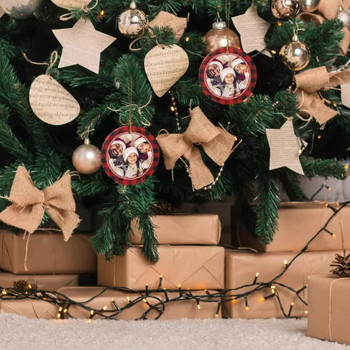 Miniatura 6 de Adornos de Navidad personalizados, adorno con foto personalizada, nuestro primer árbol de Navidad colgante 2023, decoración regalo para Navidad