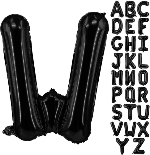 Miniatura 12 de Lovoir Globos grandes de 40 pulgadas con letras B negras de gran tamaño, globo de helio de aluminio de Mylar para decoración de fiesta de Letra B