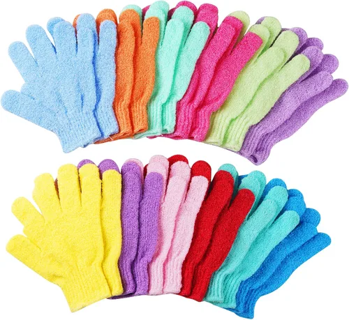 Miniatura 8 de 16 guantes de ducha exfoliantes, guantes de baño exfoliantes de doble cara, limpieza profunda, piel muerta para spa, masaje, belleza, ducha