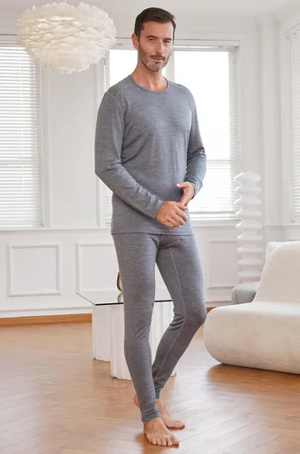 Miniatura 6 de Naturwool - Conjunto de ropa interior térmica para hombre, 100 % lana merina, capa base superior e inferior
