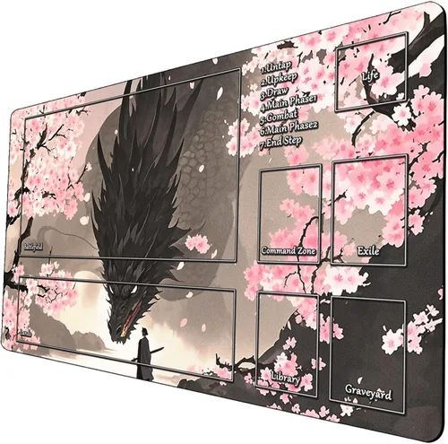 Miniatura 13 de Fantasy Black Lotus TCG - Tapete de juego de 24 x 14 pulgadas, tapete de juego para MTG DTCG CCG RPG Trading Card Game Mats superficie lisa juego